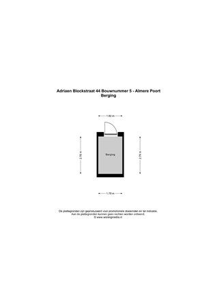 Floorplan - Adriaen Blockstraat 44E, 1363 LT Almere